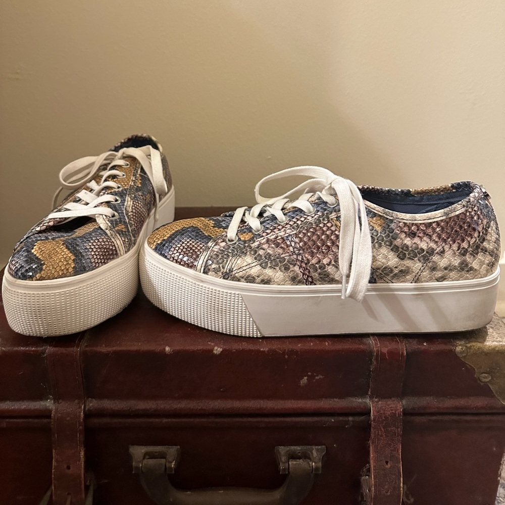 Emmi Platform Sneaker, Steve Madden, snakeskin multicolor, Size 10